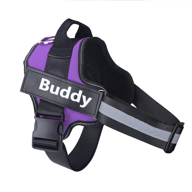 Personalized Dog Harness Purple / Baby1 Personalized Dog Harness NO PULL Reflective Breathable Adjustable Pet Harness Vest For Small Large Dog Custom Patch Pet Supplies