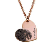 Personalized Fingerprint Necklace Rose Gold Personalized Fingerprint Necklace Valentines Day Gift