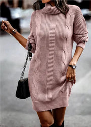 Pink / Medium Long Sleeve Dresses For Woman