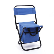 Portable Folding Chair Blue Portable Folding Chair Multifunctional Fishing Ice Pack Stool Camping Folding Stool Can Back Arm Chair