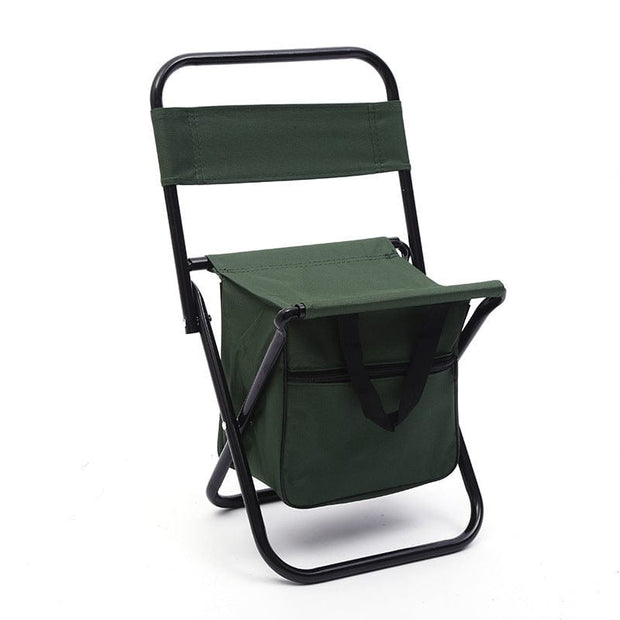 Portable Folding Chair Green Portable Folding Chair Multifunctional Fishing Ice Pack Stool Camping Folding Stool Can Back Arm Chair