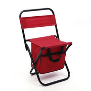 Portable Folding Chair Red Portable Folding Chair Multifunctional Fishing Ice Pack Stool Camping Folding Stool Can Back Arm Chair