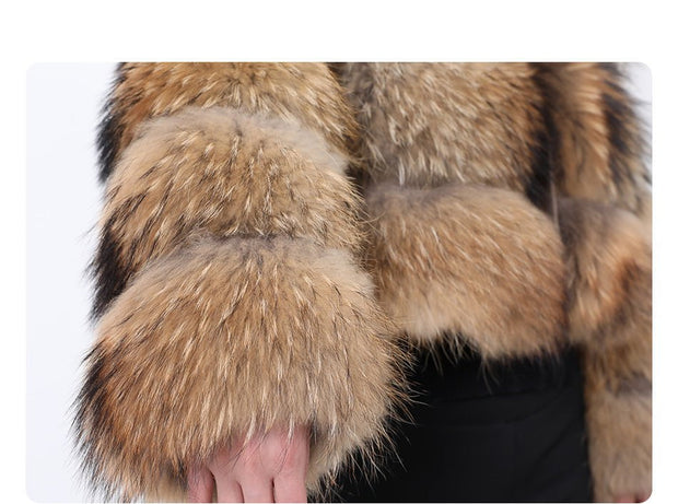 Raccoon Dog Fur Fur Coat Raccoon Dog Fur Splicing