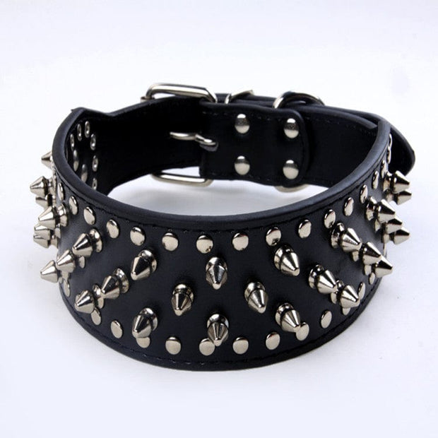 Rivet Dog Collar Black / L Bullet Nail Pet Medium And Large Rivet Dog Collar