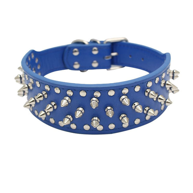 Rivet Dog Collar Dark Blue / L Bullet Nail Pet Medium And Large Rivet Dog Collar