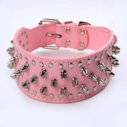 Rivet Dog Collar Pink / L Bullet Nail Pet Medium And Large Rivet Dog Collar