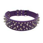 Rivet Dog Collar Purple / L Bullet Nail Pet Medium And Large Rivet Dog Collar