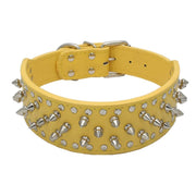 Rivet Dog Collar Yellow / L Bullet Nail Pet Medium And Large Rivet Dog Collar