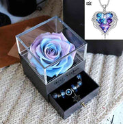 Rose Jewelry Valentines Day Gift Blue / Purple Rose Jewelry Valentines Day Gift