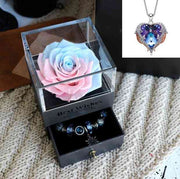 Rose Jewelry Valentines Day Gift Pink blue / Purple gold Rose Jewelry Valentines Day Gift