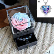 Rose Jewelry Valentines Day Gift Pink blue / Purple Rose Jewelry Valentines Day Gift