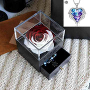 Rose Jewelry Valentines Day Gift Red white / Purple Rose Jewelry Valentines Day Gift