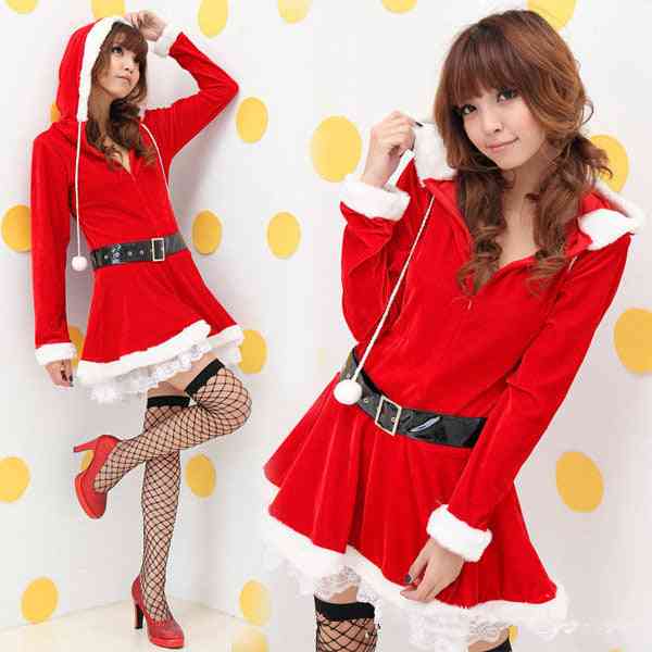 Santa Claus costume Red / B Santa Claus costume For Ladies