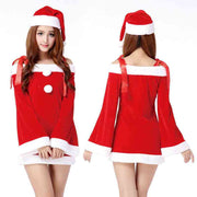 Santa Claus costume Red / D Santa Claus costume For Ladies