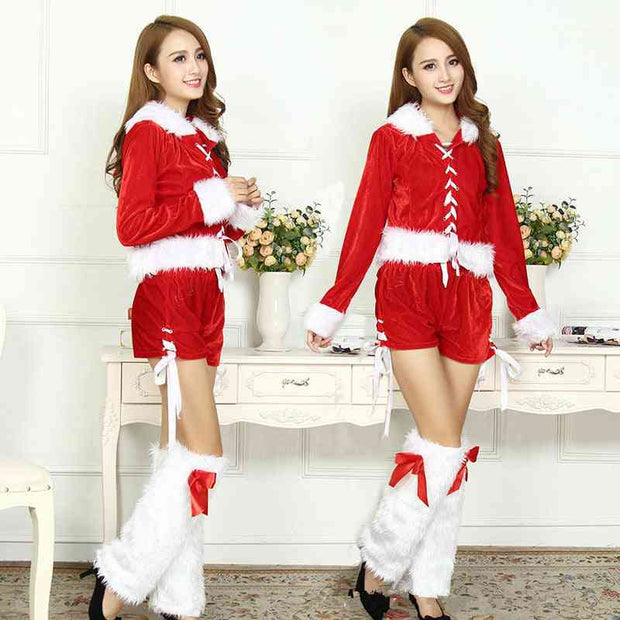 Santa Claus costume Red / E Santa Claus costume For Ladies