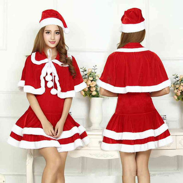 Santa Claus costume Red / F Santa Claus costume For Ladies