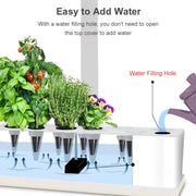 Smart Hydroponics Growing System as picture Smart Hydroponics Growing System Indoor Garden Kit 9 Pods Automatic Timing with Height Adjustable 15W LED Grow Lights 2L Water Tank Smart Water Pump for Home Office Kitchen