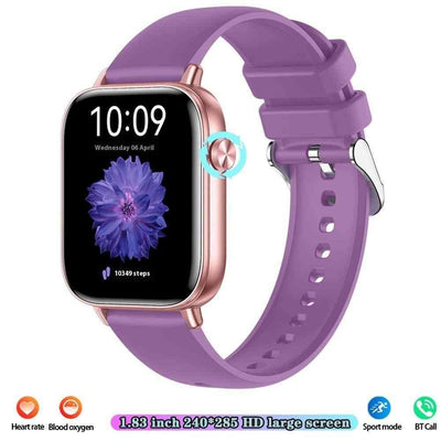 Smart Watch Deep purple Smart Watch Mobile Pedometer Heart Rate Monitoring Bluetooth Calling 169 Touch Display Smart Bracelet