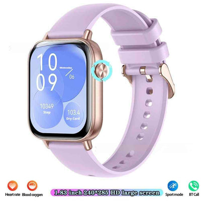 Smart Watch Light Purple Smart Watch Mobile Pedometer Heart Rate Monitoring Bluetooth Calling 169 Touch Display Smart Bracelet