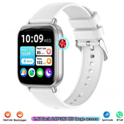 Smart Watch Silver white Smart Watch Mobile Pedometer Heart Rate Monitoring Bluetooth Calling 169 Touch Display Smart Bracelet