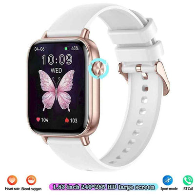 Smart Watch White gold Smart Watch Mobile Pedometer Heart Rate Monitoring Bluetooth Calling 169 Touch Display Smart Bracelet