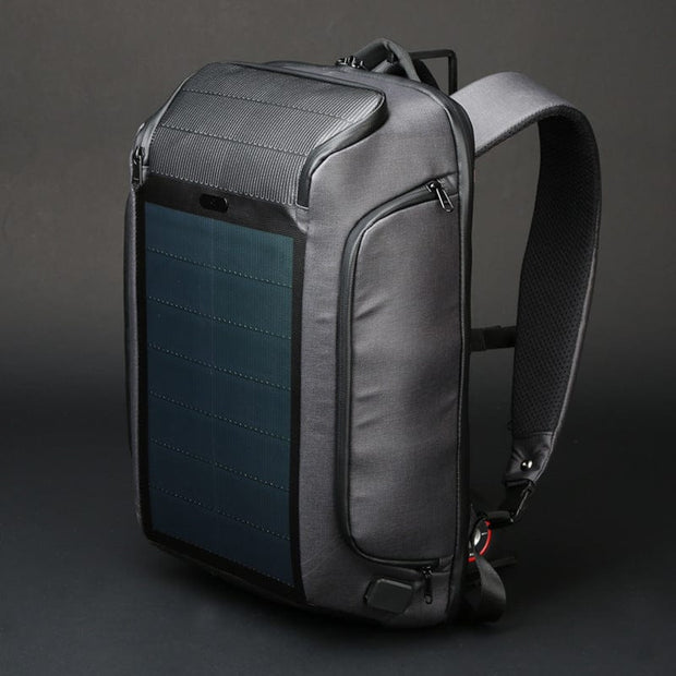 Solar USB charging Backpack Black Solar USB charging Backpack