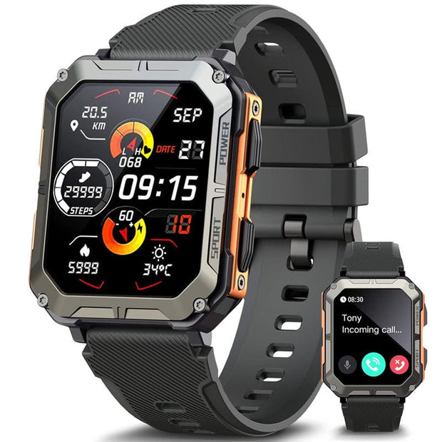 Sport Smart Watch Orange Sport Smart Watch Bluetooth Calling Outdoor