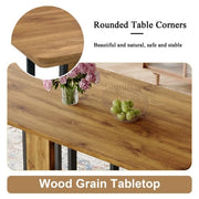 Table And Chair Set Brown Table And Chair Set.67x36 Wood-Textured MDF Dining Table Set With 4 Brown Suede Chairs.MDF Sticker,Wood Colored Texture Sticker,Brown Armless Dining Chair,Suitable For Kitchen,Dining Room,etc.