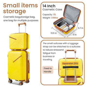 Travel Luggage 4-piece Set Yellow Travel Luggage 4-piece Set