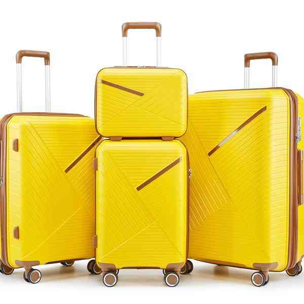 Travel Luggage 4-piece Set Yellow Travel Luggage 4-piece Set