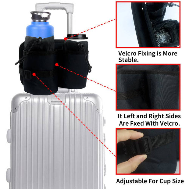 Travel Luggage Cup Holder Black / 25x18.5cm Hot Sale Travel Luggage Cup Holder