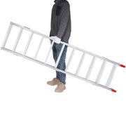 Tri-Fold Aluminum Loading Ramp White VEVOR Tri-Fold Aluminum Loading Ramp 1500 Lbs 77in X 54in For Tractors ATVs UTVs