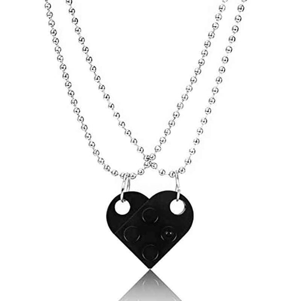 Valentines Day Gift Black Valentines Day Gift Jewelry Heart Necklace