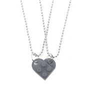 Valentines Day Gift Grey Valentines Day Gift Jewelry Heart Necklace