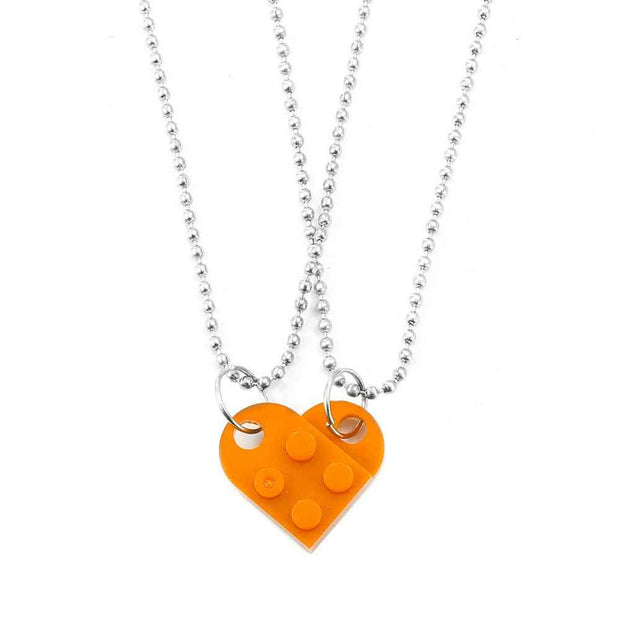 Valentines Day Gift Orange Valentines Day Gift Jewelry Heart Necklace