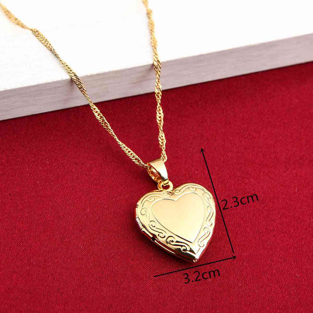 Valentines Gift Heart Locket Pendant Nec Gold Valentines Gift Heart Locket Pendant Necklace