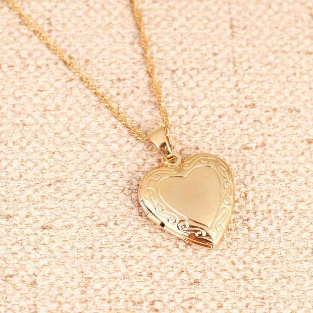 Valentines Gift Heart Locket Pendant Nec Gold Valentines Gift Heart Locket Pendant Necklace