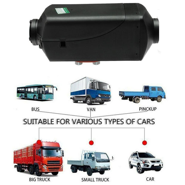 Vehicle 5KW 12V Air Heater 1Set Vehicle 5KW 12V Air Heater Remote Control LCD Display