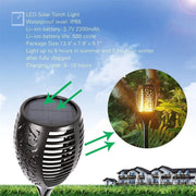 Waterproof Led Solar Garden Light Flickering Flame Torches Lamp