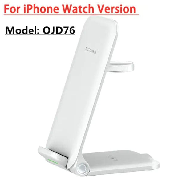 White for iPhone 5 4 in 1 Wireless Super Fast Charger Stand