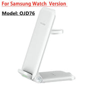 White for Samsung 4 in 1 Wireless Super Fast Charger Stand