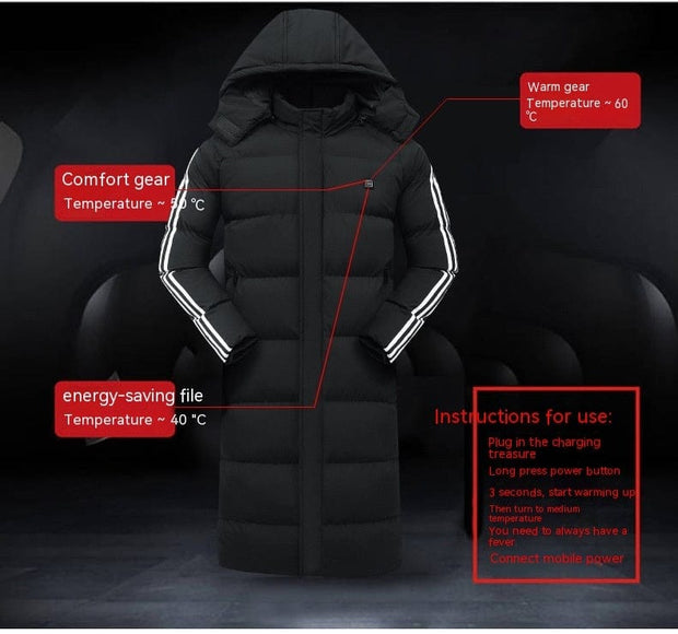 Winter Zone 11 Heated Coat Winter Zone 11 Heating Down Coat Heating Long Coat